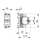 Siguranta automata - MT 60- 1P+N CHARACTERISTIC C 1A - 2 module