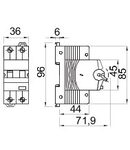 COMPACT Intrerupator diferentialcu protectie la supracurent - MDC 45 - 1P+N Curba C 13A TYPE AC Idn=0,03A - 2 module