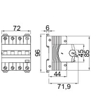 COMPACT Intrerupator diferentialcu protectie la supracurent - MDC 45 - 4P CURVE C 6A TYPE AC Idn=0,03A - 4 module