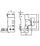 ADD ON Intrerupator diferential FOR MT CIRCUIT BREAKER - 2P 25A TYPE AC INSTANTANEOUS Idn=0,03A - 2 module