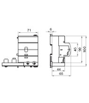 ADD ON Intrerupator diferential FOR MTHP CIRCUIT BREAKER - 2P 125A TYPE AC INSTANTANEOUS Idn=0,03A - 4 module