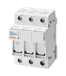 Soclu cu montaj pe sina pentru  sigurante fuzibile - 3P 8,5X31,5 400V 20A - 3 module