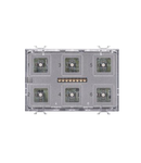 PUSH BUTTON PANEL MODULE - KNX - TOUCH - 6 CHANNELS - 3 module - WITH INTERCHANGEABLE SYMBOL - CProiector HORUS