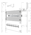 WINDOW PANEL - WITH DIN RAIL - QDX - 24 module - 600X150MM