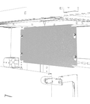 BACK-MOUNTING PLATE FOR NON-MODULAR DEVICES - QDX - 600X200MM