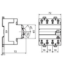 Intrerupator diferential - IDP - 4P 25A TYPE AC INSTANTANEOUS Idn=0,03A - 4 module