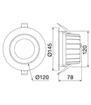 Corp de iluminat spot tip ELIA AL - STAND ALONE - S2 - 36° OPTIC - CRI 80 4000 K - IP40/IP54 - CLASS II - WHITE