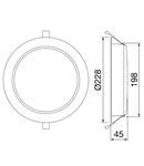 Corp de iluminat spot tip ELIA DL - STAND ALONE - M2 - OPAL DIFFUSED OPTIC - CRI 80 4000 K - IP20/IP54 - CLASS II - WHITE