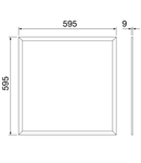 Corp de iluminat panel LED tip ELIA DL - STAND ALONE - M2 - OPAL DIFFUSED OPTIC - CRI 80 3000 K - IP20/IP40 - CLASS II - WHITE