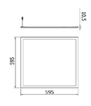 Panel led ASTRID 60X60 - FULL PANEL - DALI - 26 W - 3000K (CRI 80) - 220/240 V 50/60 Hz - WHITE