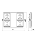 Corp de iluminat cu led Corp de iluminat cu led SMART [4] 2.0 FL - 4X5 LED - SPOT 10° - STAND ALONE - 4000 K (CRI 80) - 220/240 V 50/60 Hz - IP66 - CLAS I - GREY RAL 7037