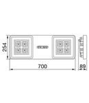 Corp de iluminat cu led SMART [4] - ATEX - 2 module - STAND ALONE - ON / OFF - 60° OPTIC - 4000 K - IP66 - CLASS I