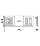 Corp de iluminat cu led SMART [4] - ATEX - 2 module - STAND ALONE - ON / OFF - 90° OPTIC - 4000 K - IP66 - CLASS I