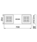 Corp de iluminat cu led SMART [4] - UL -2 module - STAND ALONE - ON / OFF - ARRAY OPTIC - 4000 K - IP66 - CLASS I