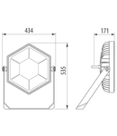 Corp de iluminat supendat pentru hala ESALITE FL - 12K - 30° OPTIC - DALI - 4000 K (CRI 80) - IP66 - CLASS I - RAL 9006 GREY