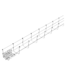 GALVANIZED WIRE MESH CABLE TRAY BFR60 - PRE-MOUNTED COUPLERS - LENGTH 3 METERS - WIDTH 50MM - FINISHING: GAC