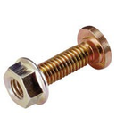 BOLT - WITH FLANGED NUT - M6x10 - FINISHING: BICHRO