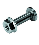 BOLT - WITH FLANGED NUT - M6x10 - FINISHING: DACRO