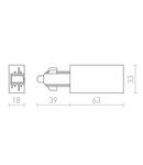 Sistem iluminat pe sina feed-in, polarity left alb 230V