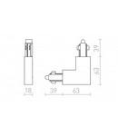 Sistem iluminat pe sina L connector (inner polarity alb 230V