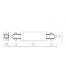 Sistem iluminat pe sina conector drept cu alimentare-in alb 230V