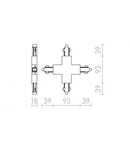 Sistem iluminat pe sina X connector alb 230V