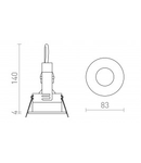 BELLA GU10 corp de iluminat incastrat alb 230V LED GU10 15W IP65