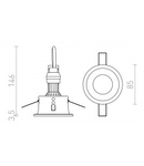 BERMUDA corp de iluminat incastrat alb 230V GU10 35W IP65