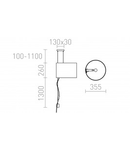 BROADWAY Corp de iluminat suspendat adjustable alb crom 230V E27 42W