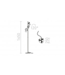 BUGSY Lampa podea crom sticla 230V GU10 3x50W