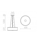 CASSABLANCA 40 Corp de iluminat suspendat crom 230V 2GX13 22+40W