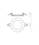 DADA 12 corp de iluminat incastrat alb 230V LED 6W 3000K