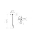 ELISA Corp de iluminat suspendat set BB+RC+BCHF 230V E27 28W