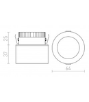 ERGO corp de iluminat incastrat crom 230V LED 5W 3000K