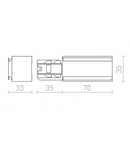 EUTRAC feed-in, polarity right alb 230V