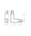 EUTRAC L connector inner polarity alb 230V