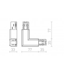 EUTRAC L connector outer polarity alb 230V