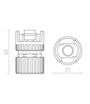 EUTRAC mechanical adapter alb