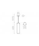 GARNISH Corp de iluminat suspendat sticla clara/crom 230V GU10 9W