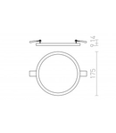 HUE R 17 DIMM corp de iluminat incastrat alb 230V LED 18W 3000K