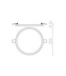 HUE R 22 DIMM corp de iluminat incastrat alb 230V LED 24W 3000K