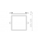 HUE SQ 22 DIMM corp de iluminat incastrat alb 230V LED 24W 3000K