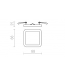 HUE SQ 9 corp de iluminat incastrat alb 230V LED 6W 3000K