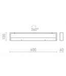 IMPERISO 60 alb 230V LED 18W IP44 3000K