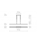 INDIGO Corp de iluminat suspendat aluminiu periat 230V LED 18W 3000K