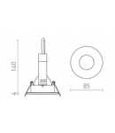 ISLA corp de iluminat incastrat alb 230V GU10 15W IP65