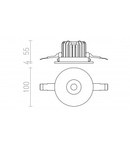 LOOKER 10 corp de iluminat incastrat alb 230V LED 10W 25° 3000K