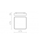 MENSA SQ 48 Plafoniera  aluminiu periat 230V LED 56W 3000K