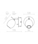 MOKO Corp de iluminat aplica crom 230V LED 3W 3000K