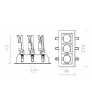 MONE III directional alb 12V GU5,3 3x50W